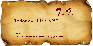 Todorov Ildikó névjegykártya