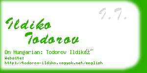 ildiko todorov business card